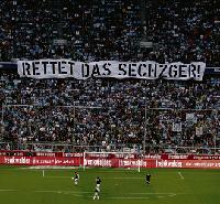 Flagge zeigte die Aktion XX-Tausend beim Löwen-Spiel gegen St. Pauli in der Allianz Arena.Foto: Verein