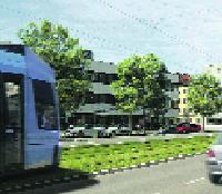 Stau-Chaos vorprogrammiert: Der Bau für die neue Tram 23 in der Leopoldstraße beginnt im April 2008.  F.: SWM