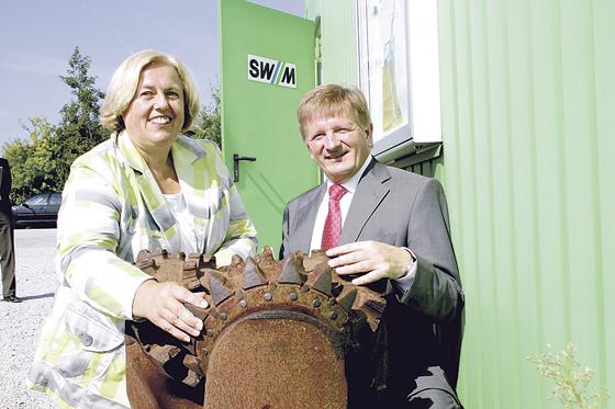 Bürgermeisterin Barbara Bogner und SWM-Geschäftsführer Stephan Schwarz. Foto: Woschée