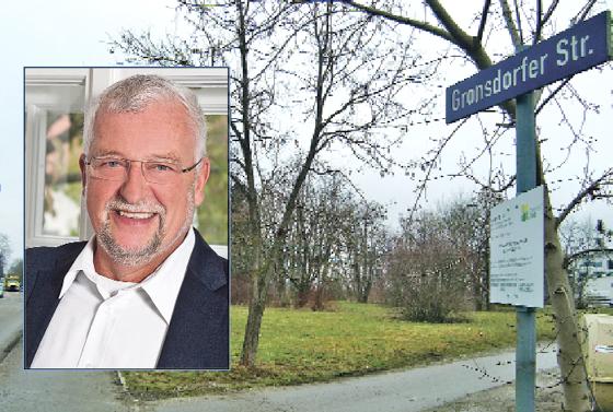 Das 8.000 Quadratmeter große Areal an der Gronsdorfer Straße 7 hat Helmut Dworzak (Foto) bisher für ein Seniorenwohnhaus reserviert.	Fotos: ikb/privat