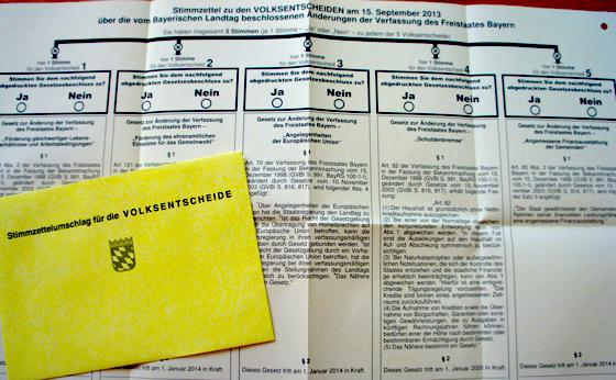 Gleich neun Kreuze dürfen die Wähler bei der Landtagswahl diesen Sonntag machen, darunter fünf auf dem Stimmzettel zu den Volksentscheiden.	Foto: ms