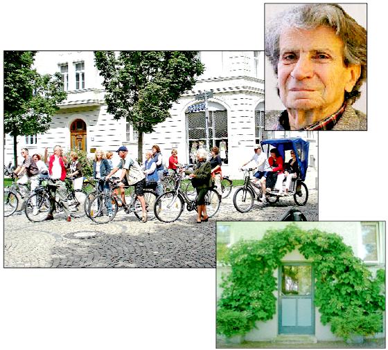 Grüne Achsen sind laut Manfred Drum (kl. Foto oben) ein 	»lebendiges Netzwerk«  und heuer gibt es auch viele Aktionen, etwa eine Radltour oder die »Grünen Hausportale«.	Fotos: ko/Verein