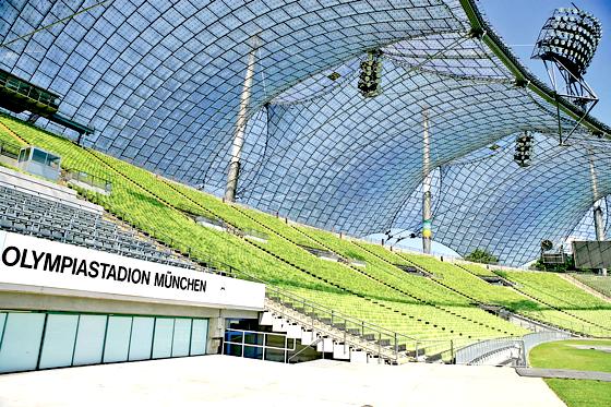 Vor 40 Jahren gewann Deutschland hier seinen zweiten WM- Titel, jetzt ist das Münchner Olympiastadion Public-Viewing-Arena für bis zu 32.000 Fans.	Foto:  Archiv