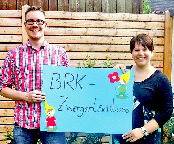 Frank Burkhardt und Daniela Mann präsentierten das »BRK Zwergerlschloss« der Öffentlichkeit. 	Foto: BRK
