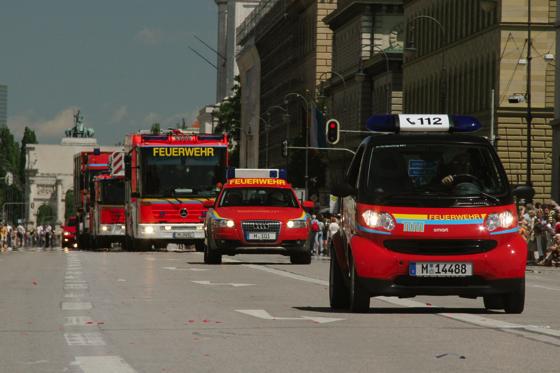 Bei der Firetage Parade sind heuer 400 Fahrzeuge dabei. Das wäre ein neuer Weltrekord.	Foto: Freiwillige Feuerwehr München