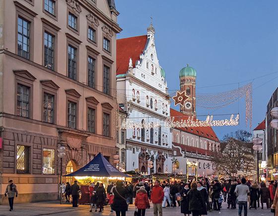 In der Münchner Innenstadt liegen zahlreiche Christkindlmärkte nur wenige Schritte voneinander entfernt. 	Foto: Werner Boehm