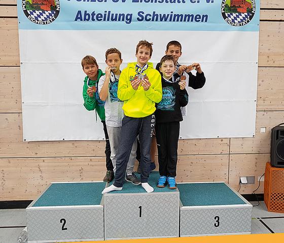 Die jüngsten Medaillen-Gewinner vom SVO (v.l.): Benjamin Mai, Daniel Fackler, Benjamin Weber, Steffen Müller und Hannes Gromann.	Foto: SVO