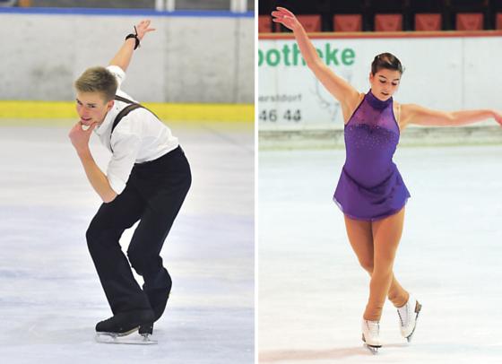 Viktoria Komadinic und David Weiß überzeugten bereits mit ihren Darbietungen beim Eiskunstlauf.	Foto: VA