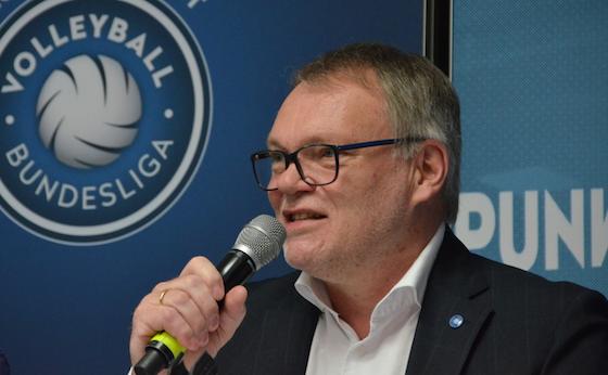Klaus-Peter Jung, Geschäftsführer der Volleyball Bundesliga, hat gute Nachrichten für den TSV Unterhaching.   Foto: VBL