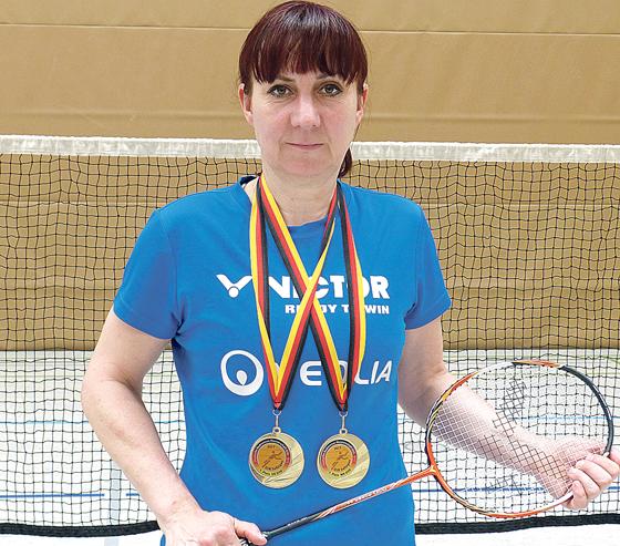 Tanja Eberl holte für den TSV Neubiberg/Ottobrunn in der Disziplin Badminton den Deutschen Meistertitel.	F.: VA