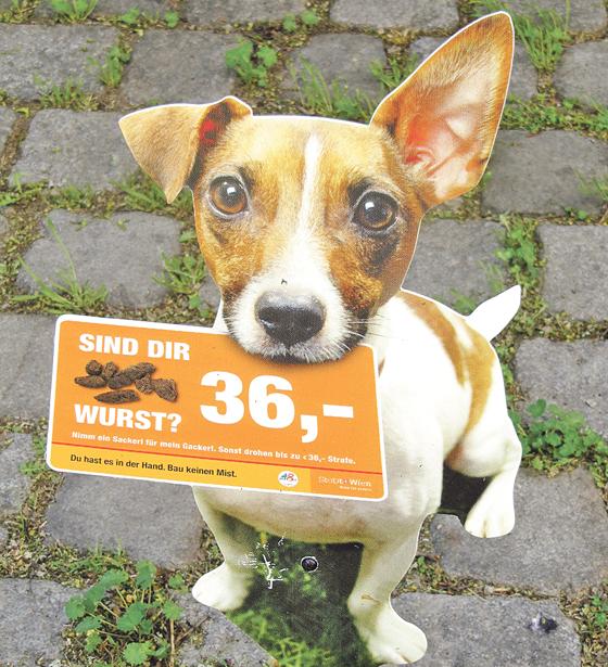 In Österreich werden uneinsichtige Hundebesitzer zu kostspieligen Bußgeldern verurteilt, wenn sie sich nicht entsprechend um die Hinterlassenschaften kümmern.  In Bayern kann ebenfalls ein Bußgeld zwischen 20 und 150 Euro verhängt werden.  F.: hw