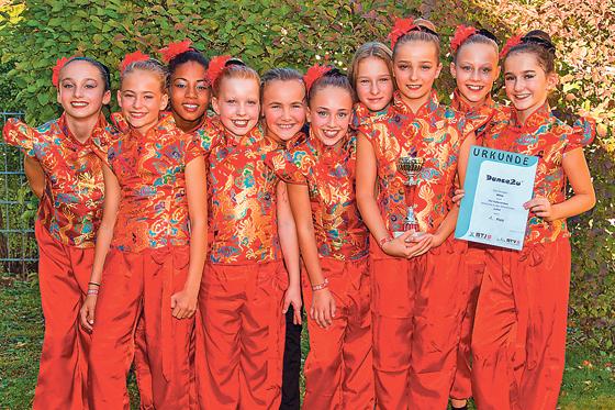 Die »Minis« vom TSV Vaterstetten nahmen erstmalig einem reinen Tanzwettbewerb teil und erreichten sogar in der  Master-Klasse den 1. Platz	Foto: privat