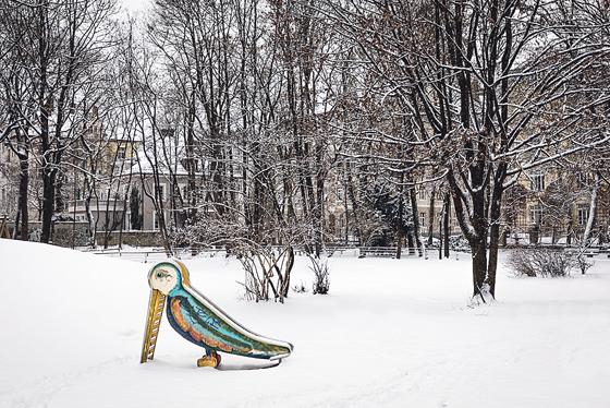 Momentaufnahmen vom Leopoldpark zeigt Wolfgang Strassl im Januar in der Seidlvilla.	Foto: Wolfgang Strassl