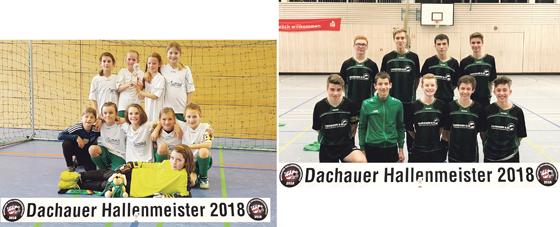 E-Juniorinnen des FC Fasanerie Nord.	Bild rechts: B-Junioren des FC Fasanerie Nord.	Fotos: Verein
