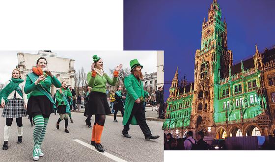 Die Münchner St. Patricks Day Parade ist die größte auf dem europäischen Festland und findet am Sonntag vor dem 17. März, heuer also am 11. März, statt. Fotos: Shaun Clarke