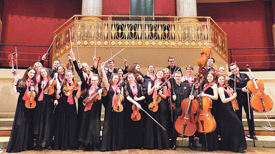 Violinissimo an dem Ort, wo einst Mozart und Beethoven für Furore sorgten. Das Erdinger Jugendkammerorchester hatte jüngst einen umjubelten Auftritt in Wien.	Foto: VA