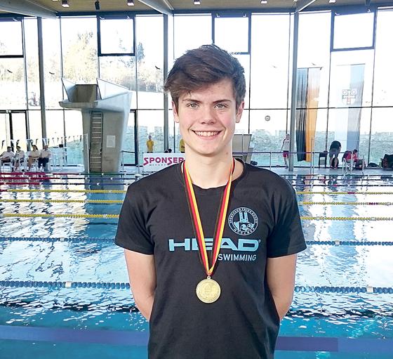 Schwimmer Markus Fischer gelang eine Bestleistung bei den Deutschen Jahrgangsmeisterschaften.	Foto: Verein