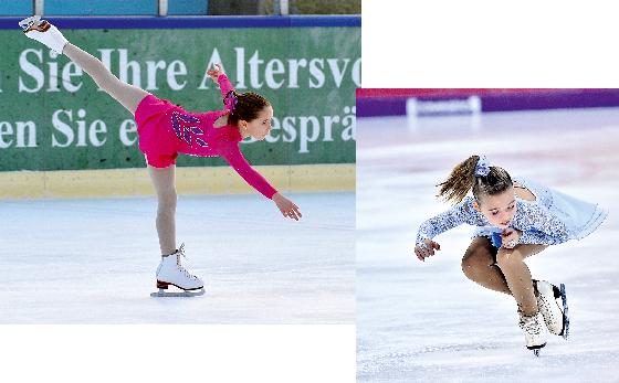 Heimische Talente: Sophia Petrovskaya und (Foto links:) Livia Berlacher. 	Fotos: MSK Sport-Kreitmaier Fotografie