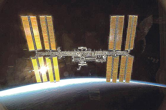 Die Internationale Raumstation (englisch: International Space Station, kurz ISS).	Foto: gemeinfrei