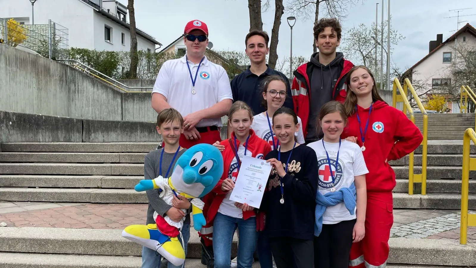 Die Moosacher Mannschaft war beim Bezirkswettbewerb Oberbayern mit von der Partie! (Foto: BRK )