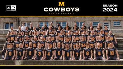 Das GFL-Team der Munich Cowboys rund um Headcoach Christos Lambropoulos  (Foto: mc)