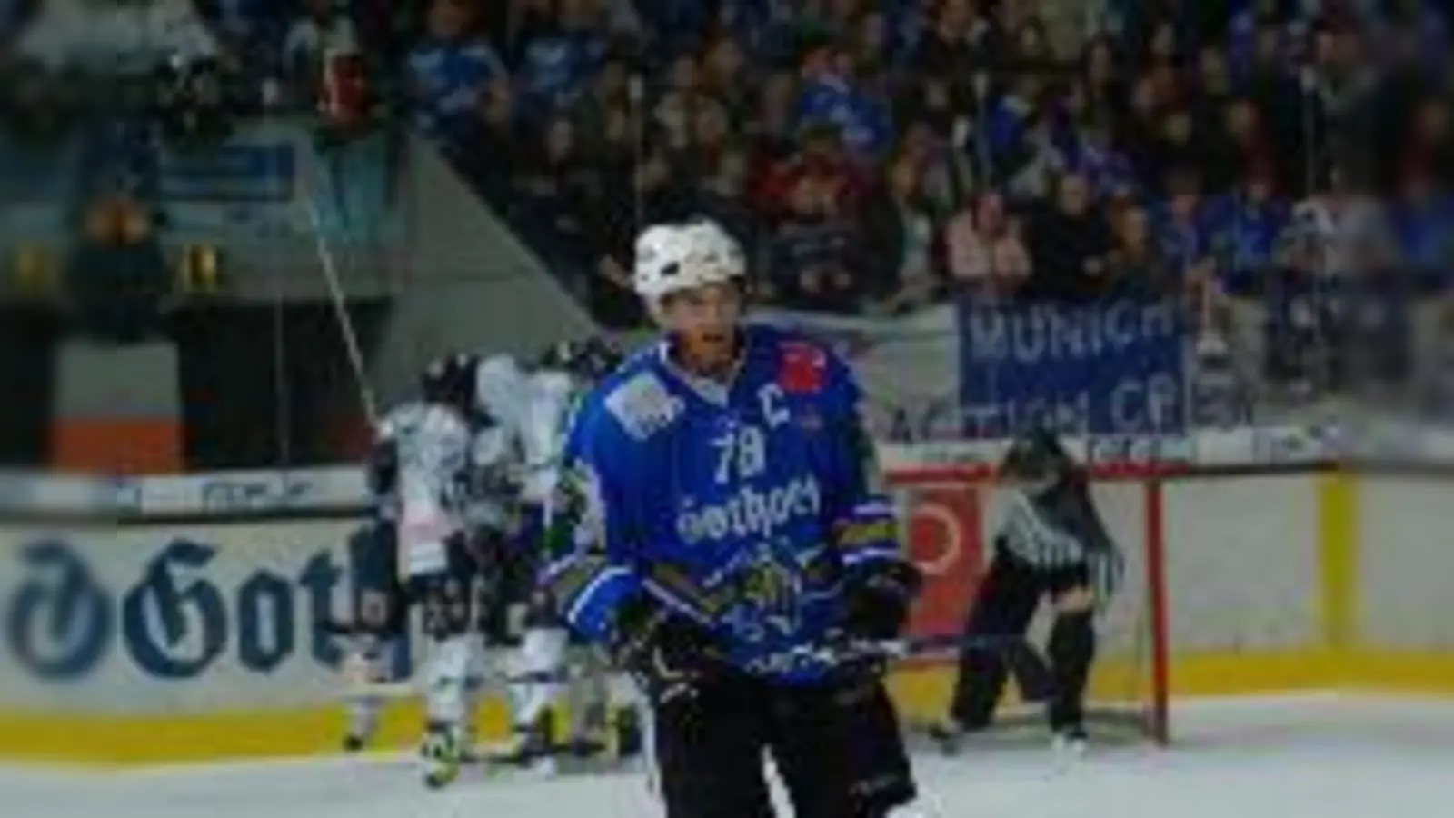 Foto: EHC-Kapitän Gordon Borberg nach der Niederlage gegen die Kassel Huskies.