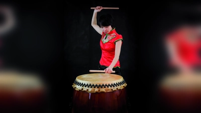Die Musikerin Xu Ping wird an der großen chinesischen Trommel spielen. (Foto: Fang Yuan)