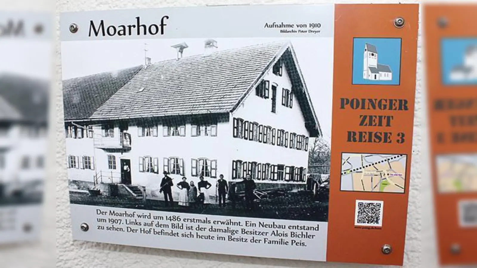 Die erste Poinger Kulturroute (Foto) informiert über die historische Bebauung des Ortes. Jetzt eröffnet die Gemeinde eine zweite Route zu den archäologischen Stätten.	 (Foto: bs)