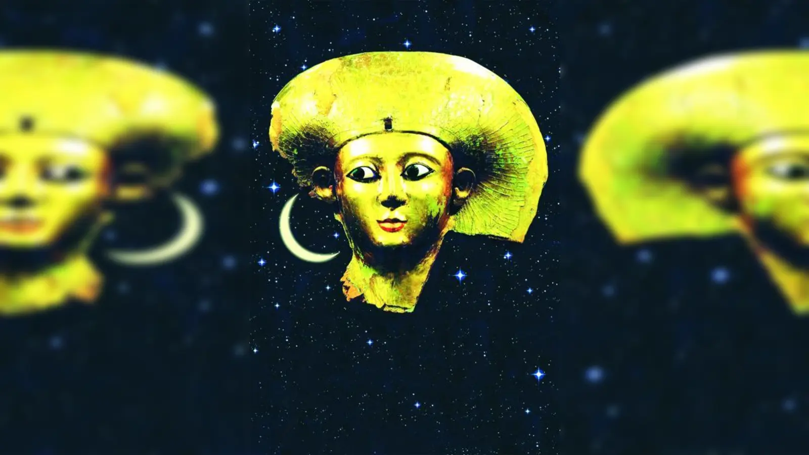 Die Sargmaske der Königin Sat-djehutj ziert das diesjährige  Plakat der Langen Nacht der Münchner Museen. (Foto: pi)