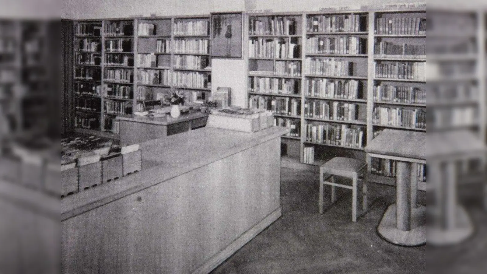 Ein Blick in die Laimer Stadtbibliothek der 50er Jahre. Der Historische Verein Laim präsentiert eine sehenswerte Ausstellung zum 30. Geburtstag der Laimer Stadtbibliothek. (Foto: Historischer Verein Laim)