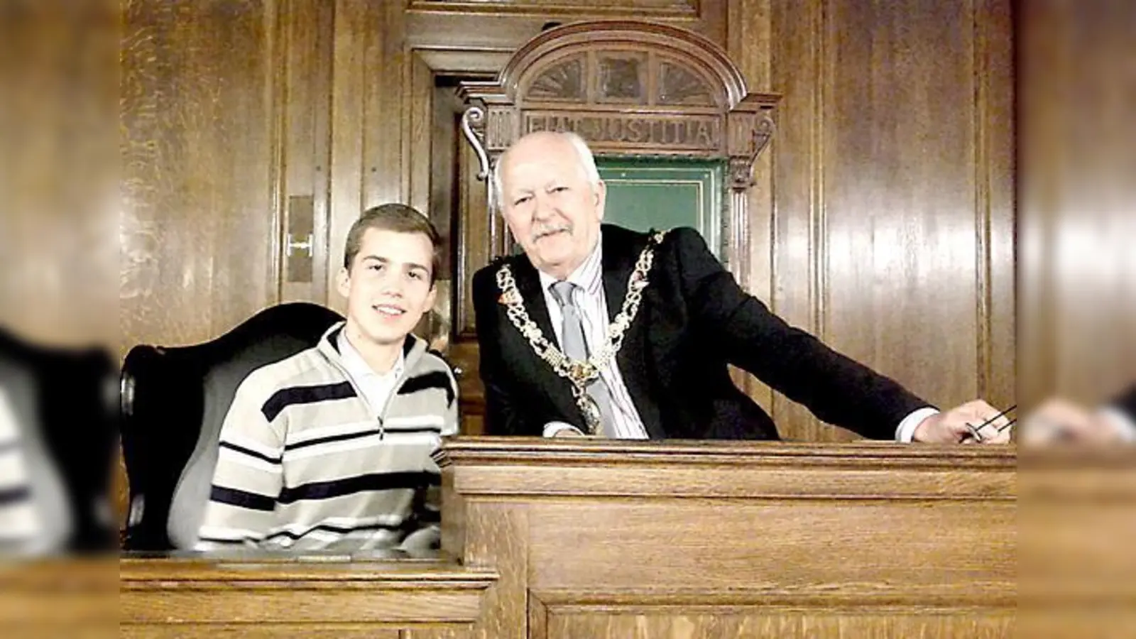 Interview und Tee statt Pressekonferenz und roter Teppich: Bürgermeister Woodruff nahm sich Zeit für Philipp.	 (F.: phil)