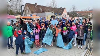 Viele Kinder und Jugendliche beteiligten sich am Rama dama. (Foto: Gemeinde Gilching)