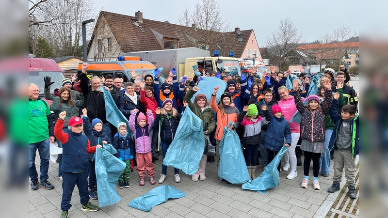 Viele Kinder und Jugendliche beteiligten sich am Rama dama. (Foto: Gemeinde Gilching)