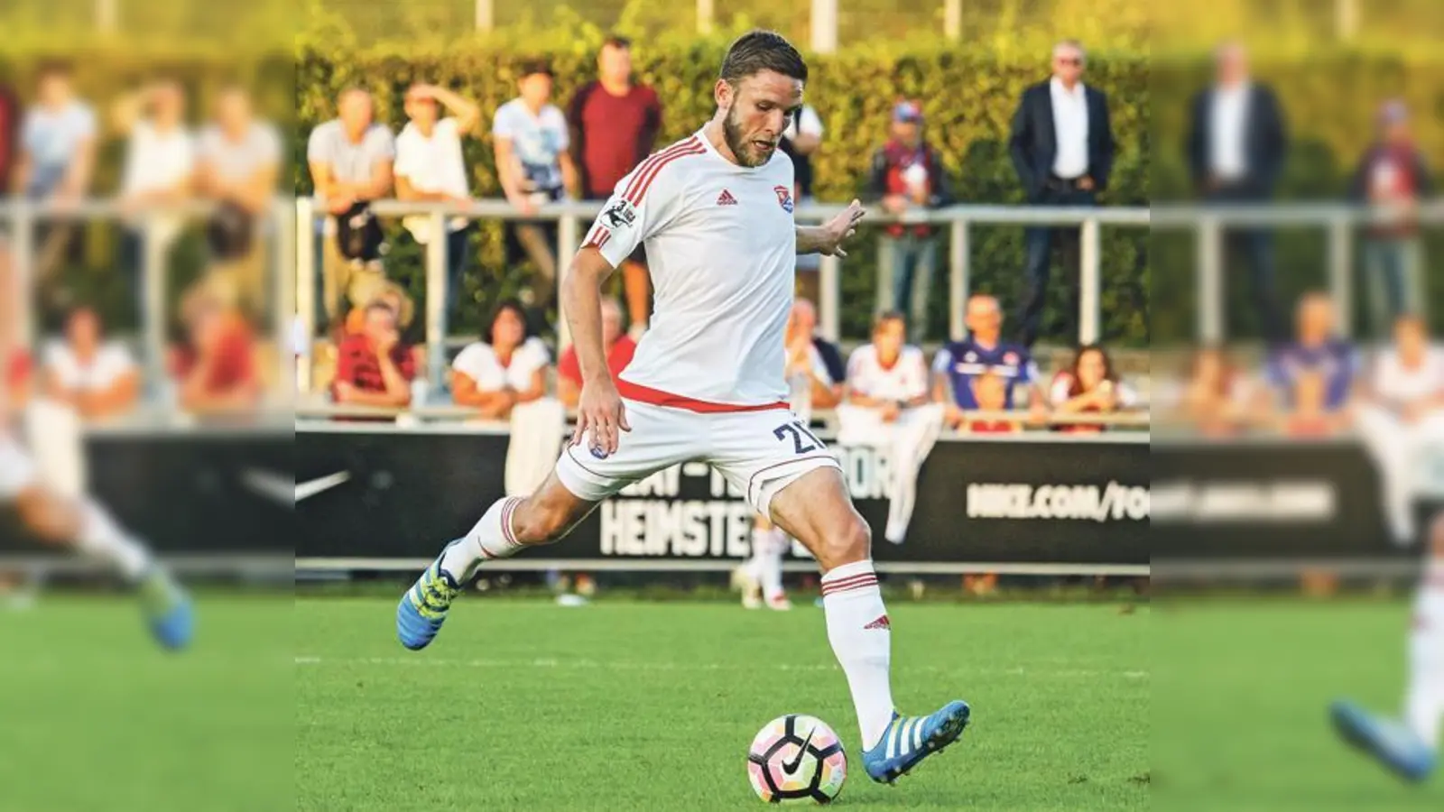Dominik Stahl erzielte in der 82. Minute per Distanzschuss den Ehrentreffer für Unterhaching.	 (Foto: Christian Riedel)