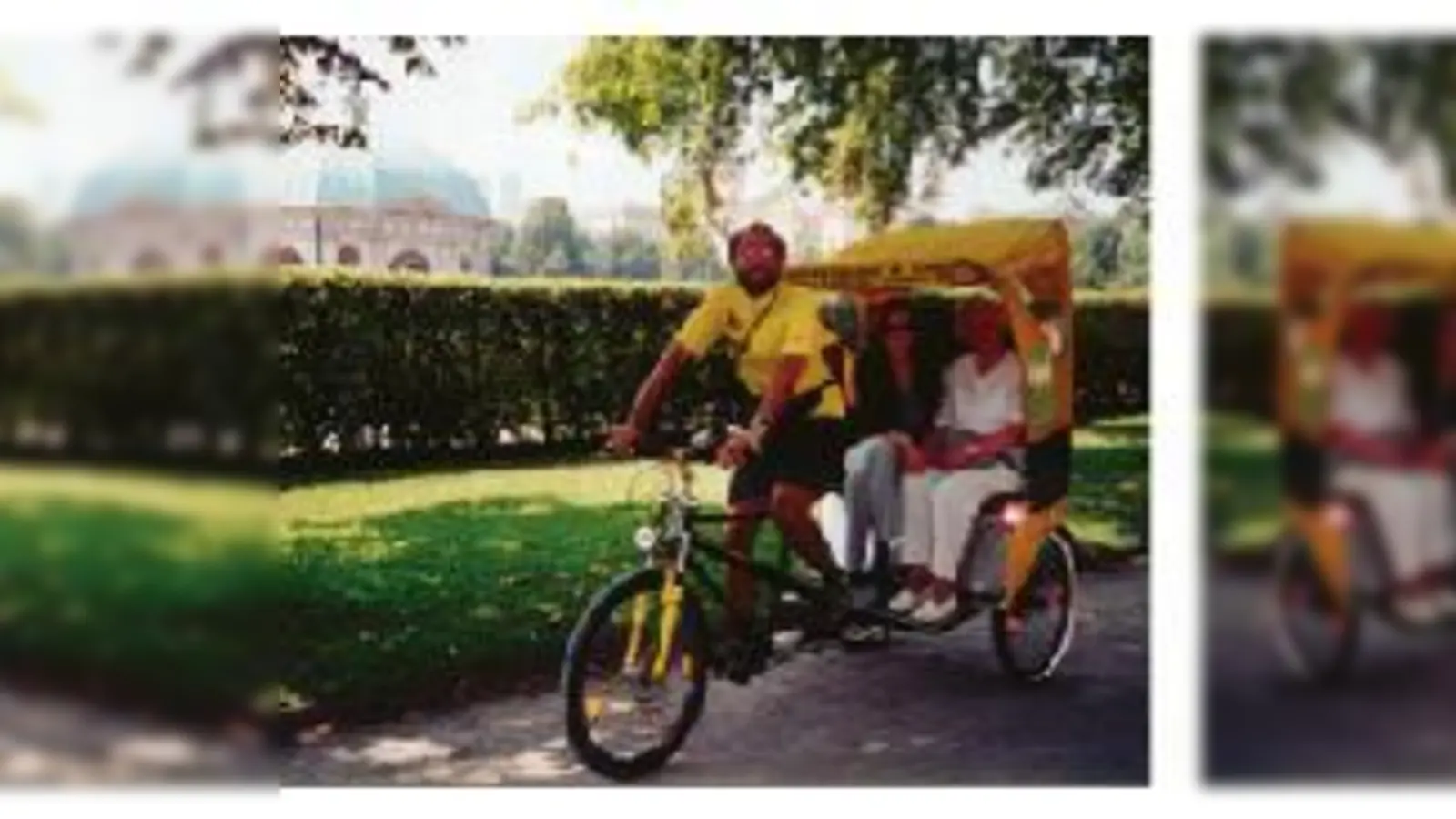 Ganz entspannt lässt sich in der Rikscha über Glauben plaudern und sprechen.	 (Foto: VA)