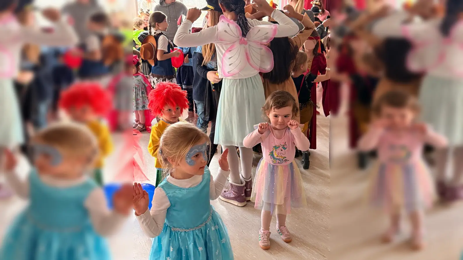 Mit Begeisterung tanzten Kinder wie Erwachsene zu den bekannten Faschinhgshits.  (Foto: MTV Berg)