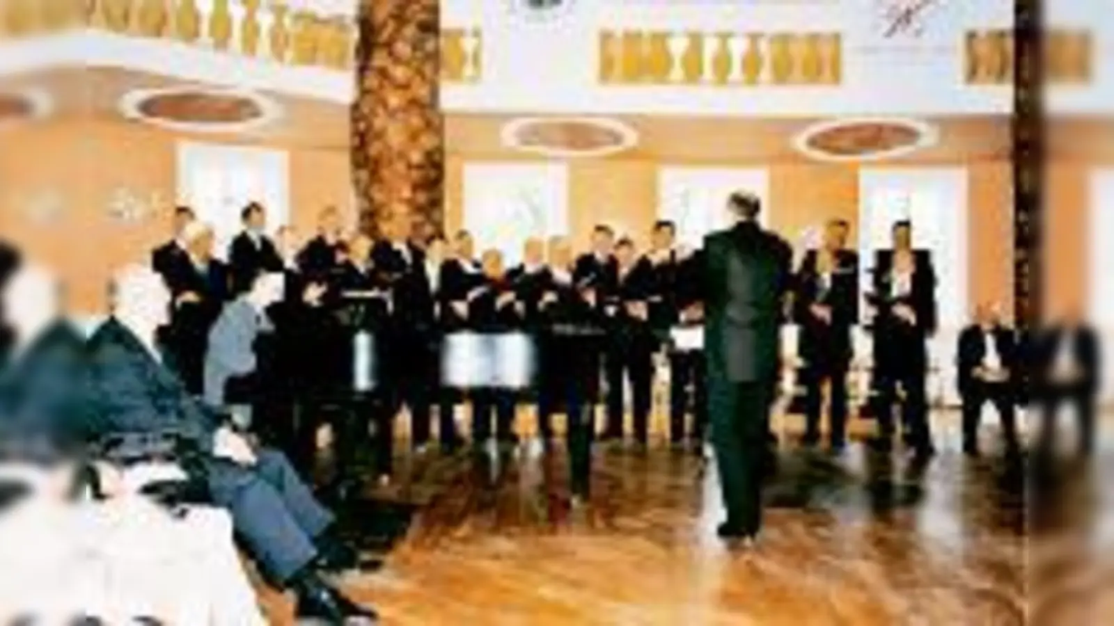Der Männerchor bei einem Konzert. 	 (Foto: Privat)