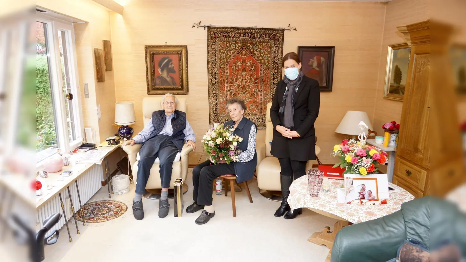 Herzliche Glückwunsche an das Ehepaar Langfinger überbrachte die 3. Bürgermeisterin Verena Dietl im Namen der Stadt München. (Foto: VA)