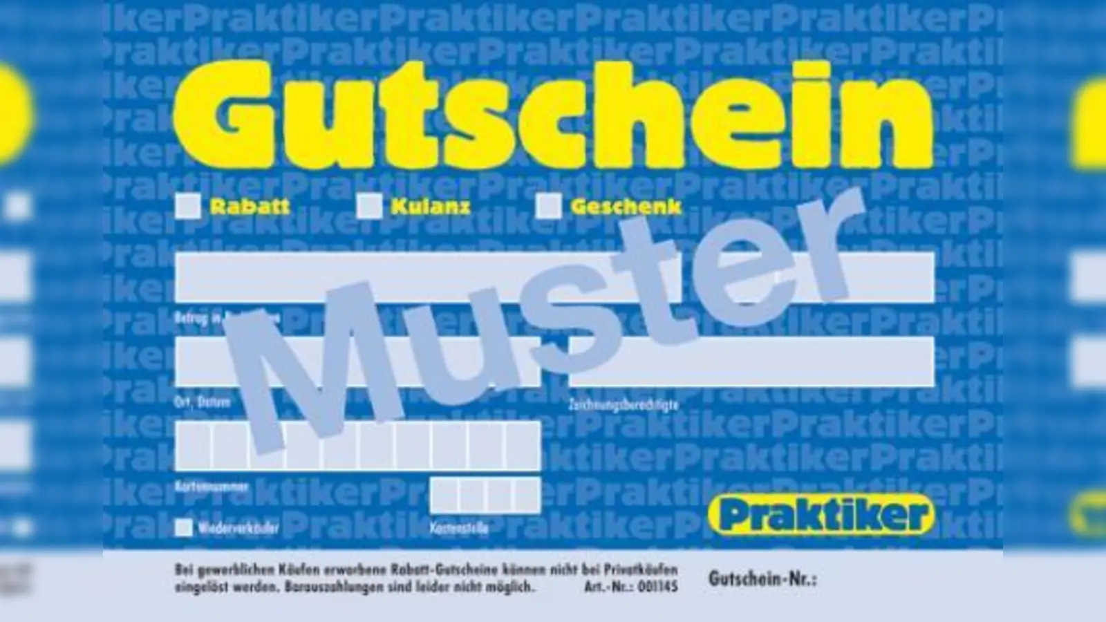 Gewinnen Sie einen Gutschein über 500 Euro von Praktiker