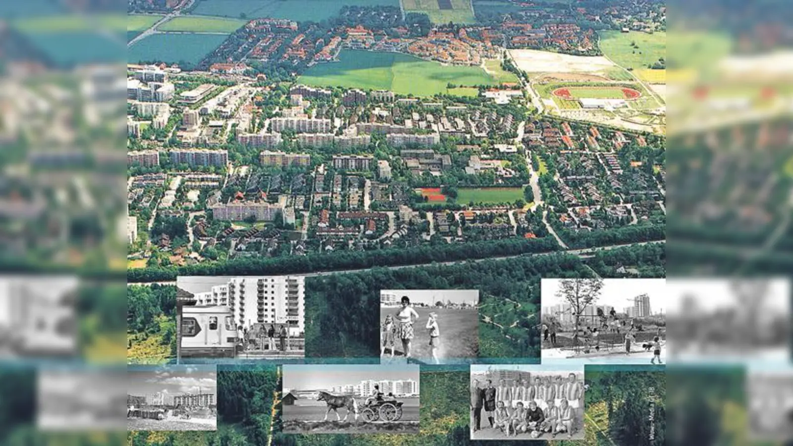 Bilder in Schaufenster der Lindenpassage erzählen über das Zusammenleben in Taufkirchen.	 (Foto: VA)