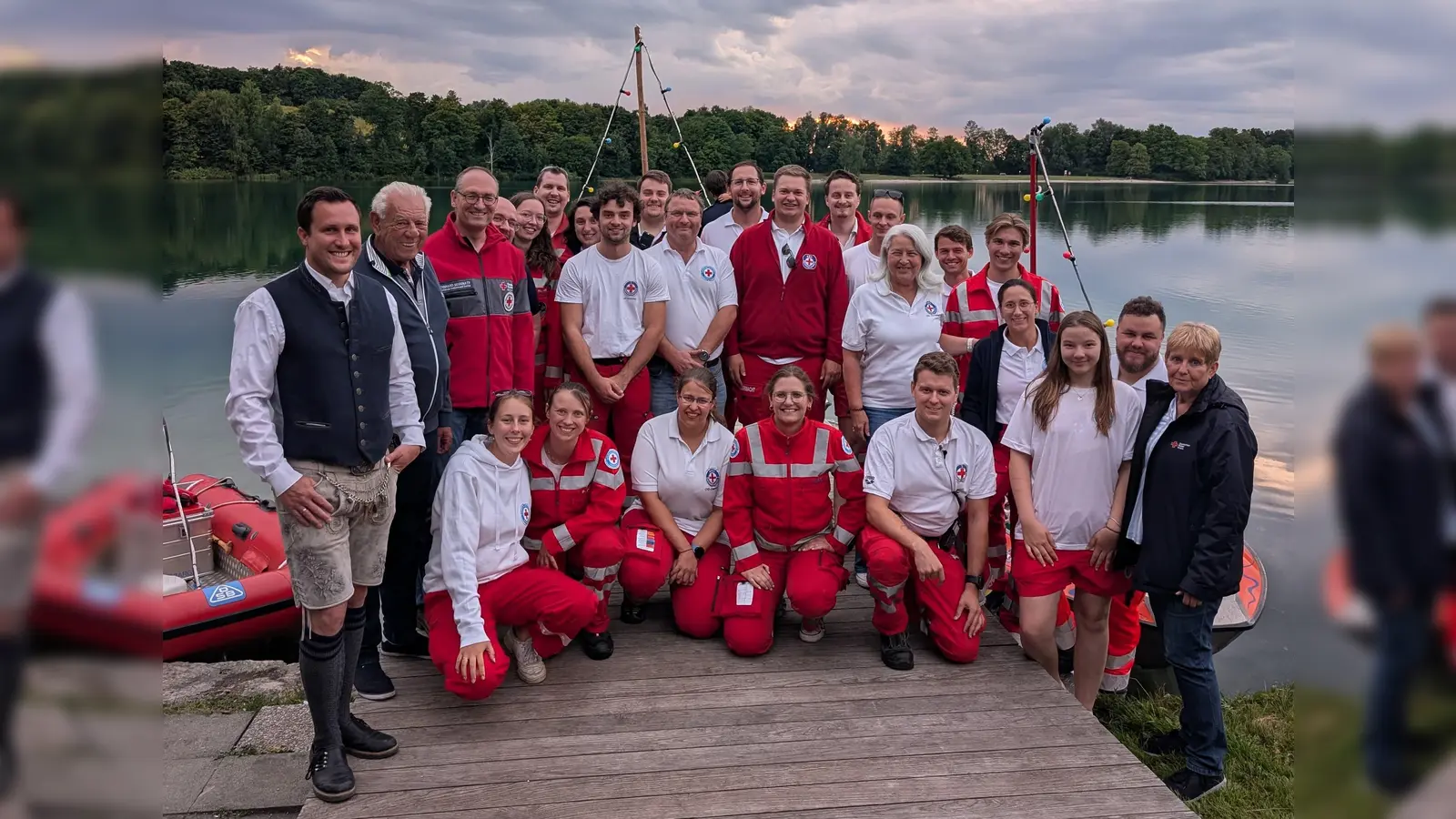 Wasserwachtler und Gäste verbrachten einen gemütlichen Abend.  (Foto: BRK - Kreisverband Dachau)