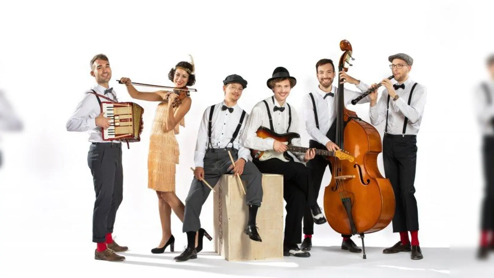 Mit der eigens komponierten Musik ziehen die „Red Sox Peppers” den roten Faden durch das organische Gewebe der akrobatischen Darbietungen. (Foto: TSF GmbH)