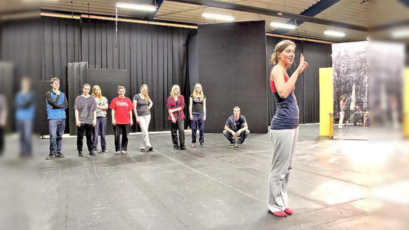 Fotos von der Probenarbeit an »Ich  und dann? Eine Suche nach deiner Zukunft« 	 (Foto: VA)