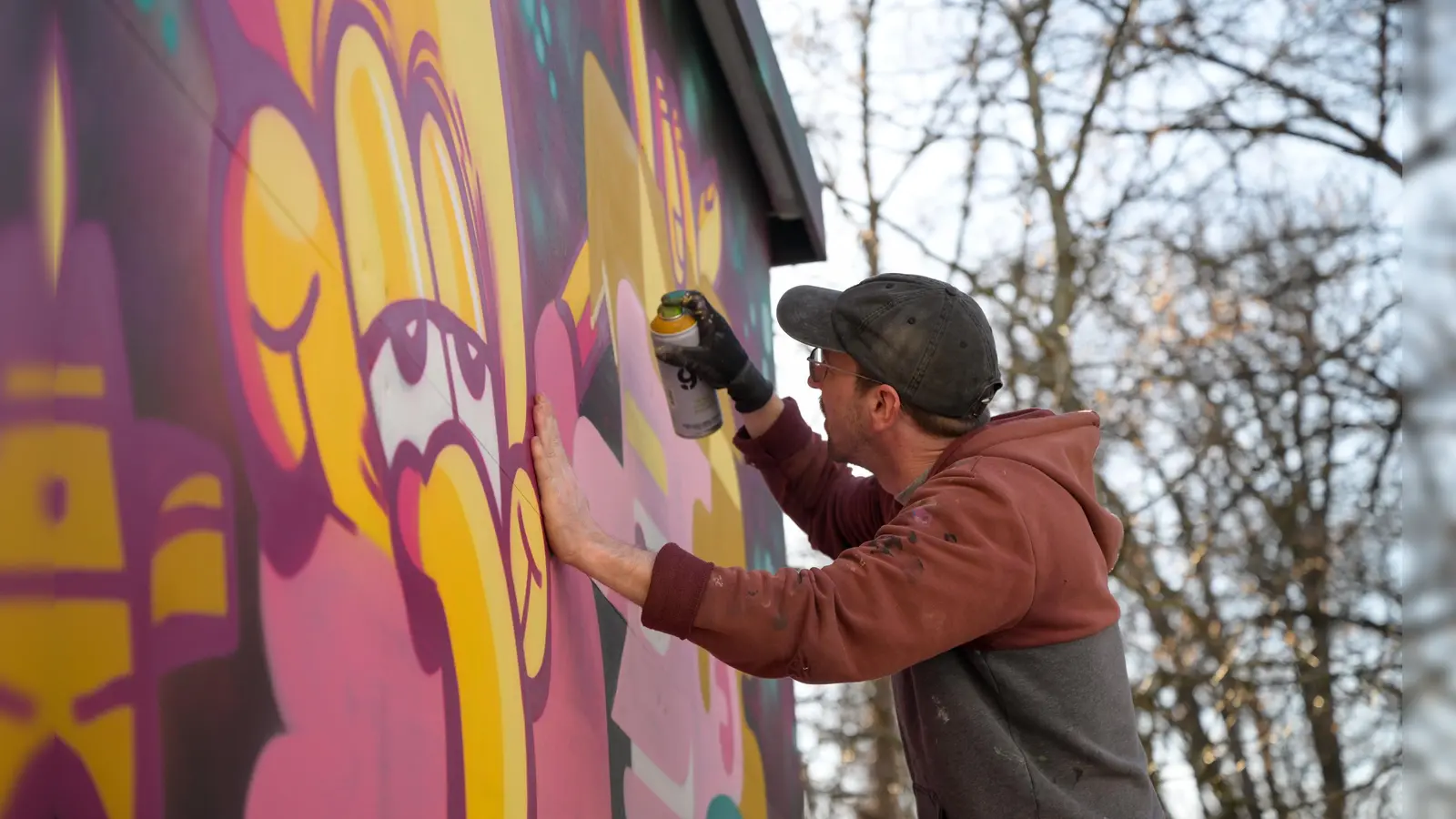 Die Mal-Aktion beginnt am 24. April und dauert voraussichtlich bis zum 27.April. (Foto: Alexander Scharf)