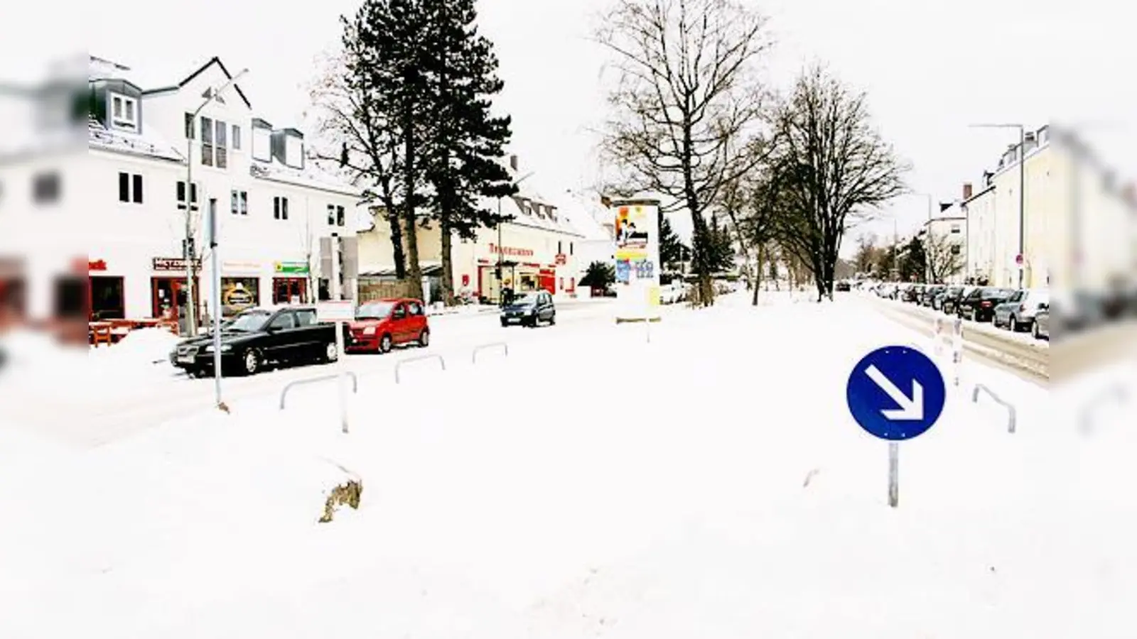Ausgehend vom Mangfallplatz und bis zur Tegelbergstraße soll ein durchgängiger Radweg in beide Richtungen die Verkehrssituation entspannen.  (Foto: HH)