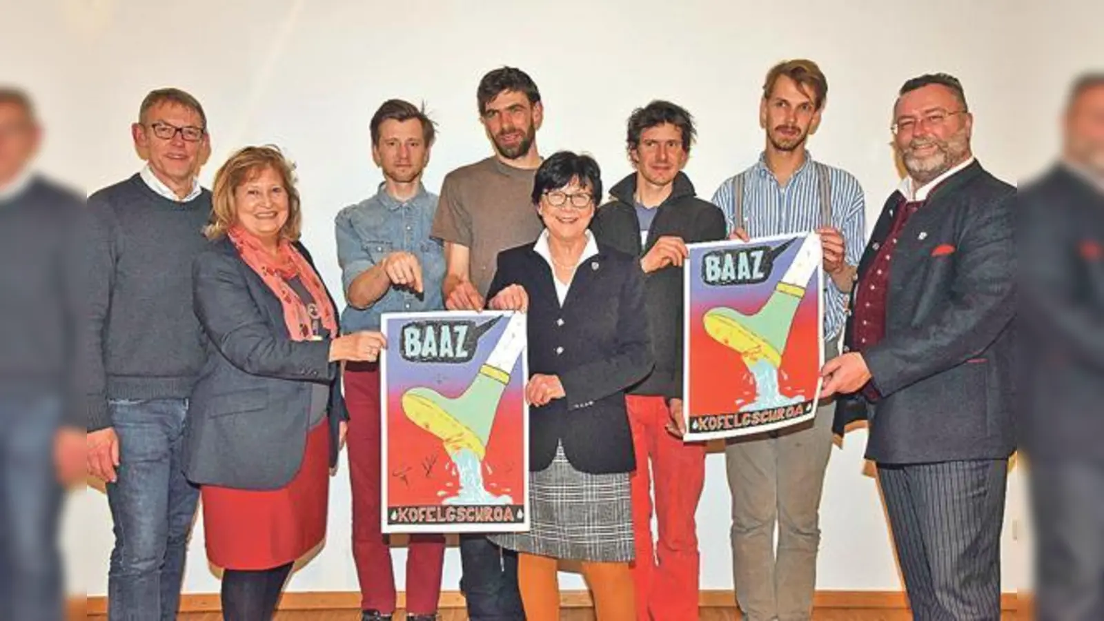 Vorsitzender Arno Helfrich, stellv. Landrätin A. Ganssmüller-Maluche, Kofelgschroa: Otto Meichelböck, Martin von Mücke, Michael von Mücke, Maximilian Pongratz, SPD-Kultur AG Leitung Luise Stangl, 1. Bürgermeister Dr. A. Greulich	 (F.: VA)