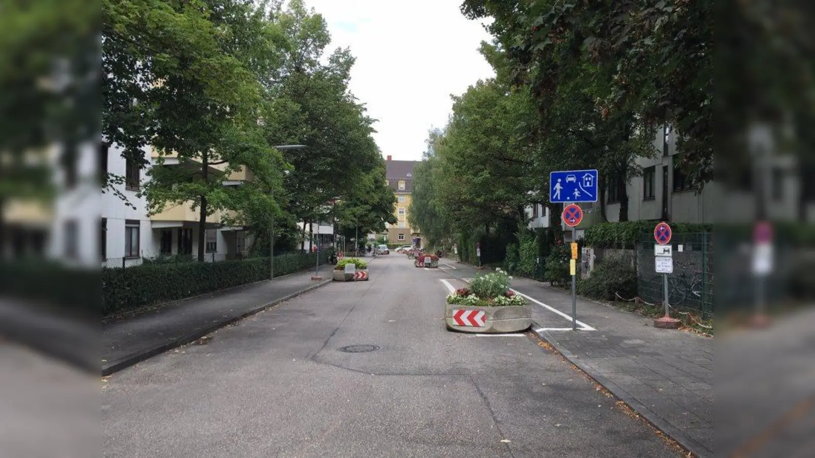 Die Maronstraße wurde im Rahmen der Sommerstraßen 2020 für die Dauer von vier Wochen zur verkehrsberuhigten Zone. (Foto: lsc)
