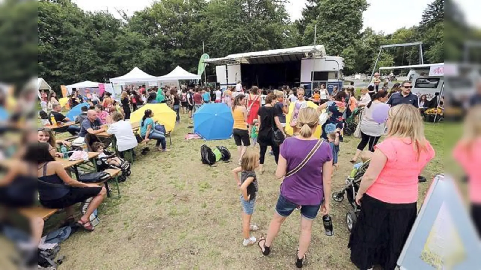 Auf der Festwiese werden über 30 Organisationen und Engagierte aus Giesing ein vielfältiges Bühnenprogramm anbieten. 	 (Fotos: VA)