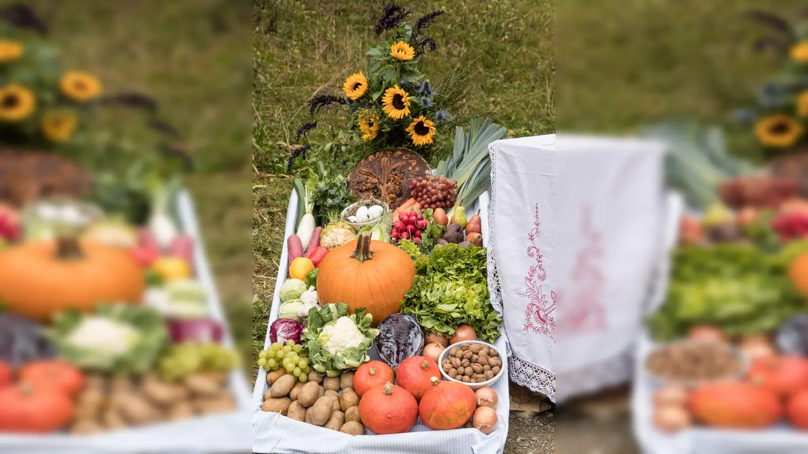 Die farbenfrohe Ernte wird präsentiert (Foto: Markus Wasmeier)
