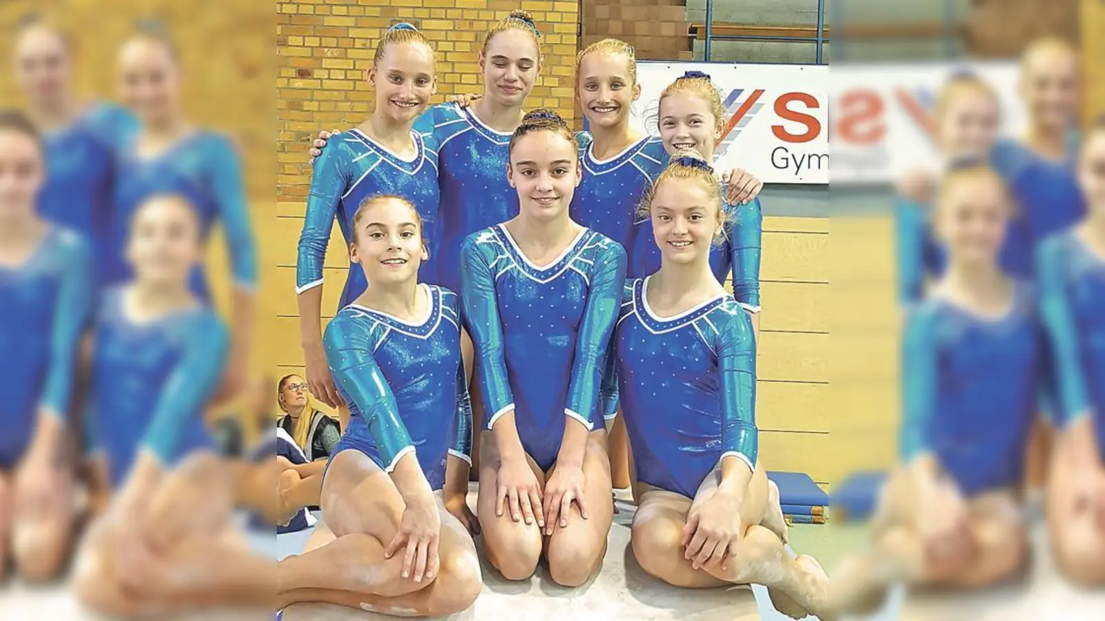 Marie Hahnl, Chantal Altkrüger, Laura Hahnl, Elena Engelhardt und (v. v. l.) Chiara Strecker, Lisa Zimmermann sowie Rene Hahui überzeugten mit ihrer Leistung.	 (Foto: VA)